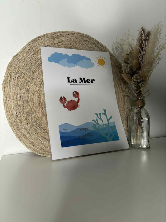 Affiche les animaux de la mer